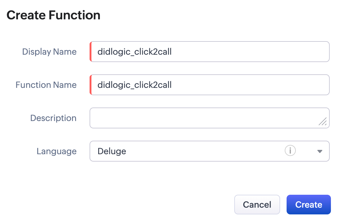 New Deluge function in Zoho CRM